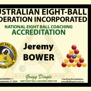 AEBF Coaching Certificate Jeremy BOWER