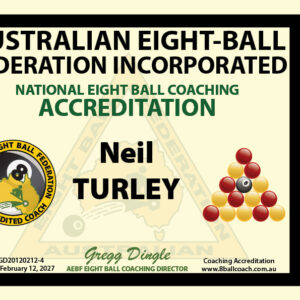 AEBF Coaching Certificate Neil TURLEY