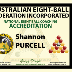 AEBF Coaching Certificate Shannon PURCELL
