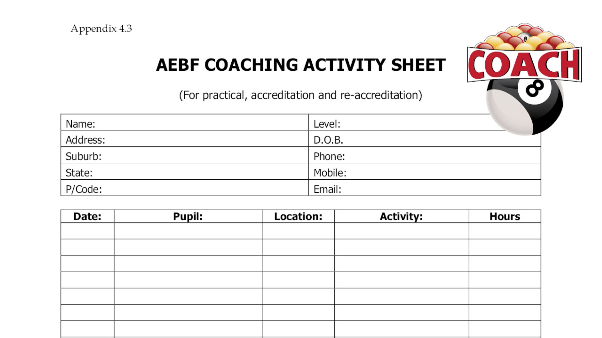 8 ball coach accreditation activity sheet 1